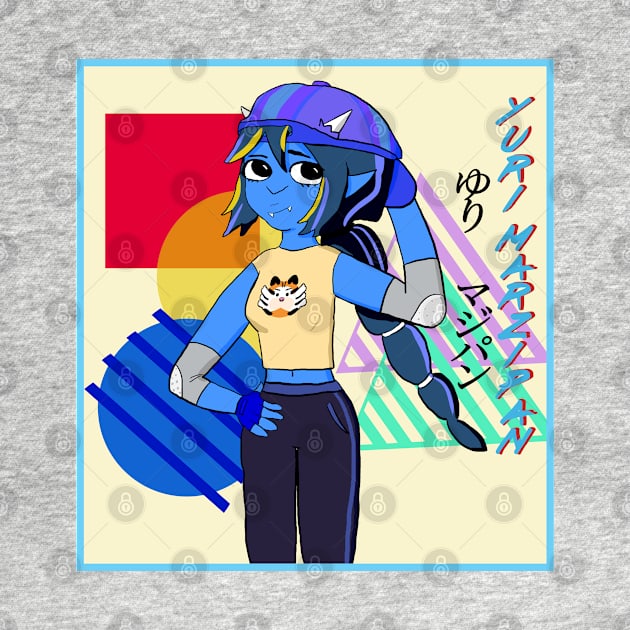 Yuri Marzipan the Oni - Cool Gal (blue scheme w/ streaks) by VixenwithStripes